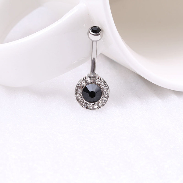 Cercel buric de dama cu diferite pietre in 2 culori