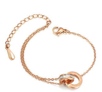 Bratara subtire delicata cu pietre decorative in doua culori