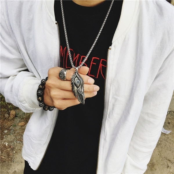 Ανδρικό κολιέ - Φτερά