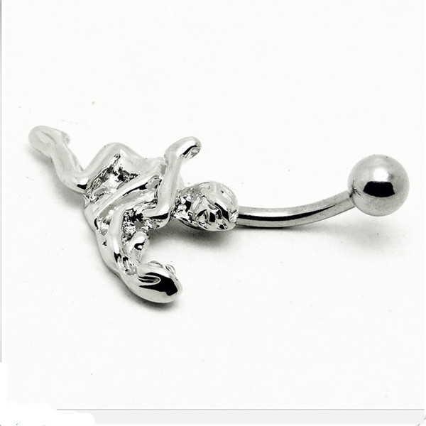 Cercel buric dama - argintiu