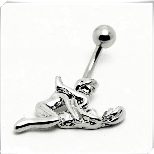 Cercel buric dama - argintiu