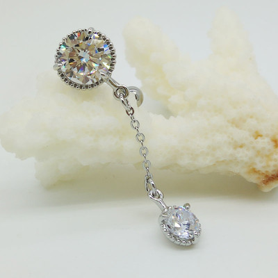 Cercel de damă pentru buric atârnat cu pietre