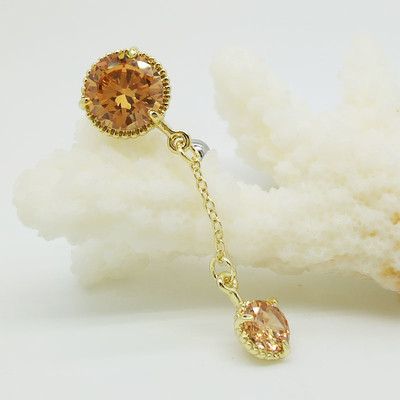 Cercel de damă pentru buric atârnat cu pietre