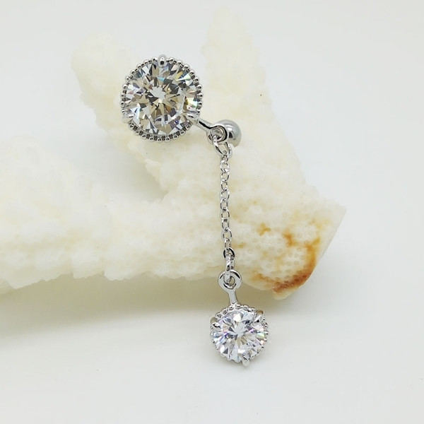 Cercel de damă pentru buric atârnat cu pietre