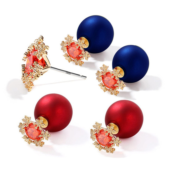 Cercei de dama in doua culori