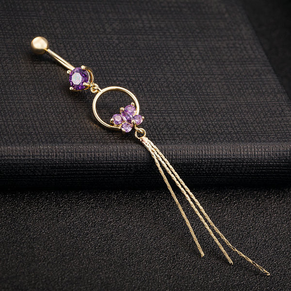 Cercei de dama pentru buric in 3 culori