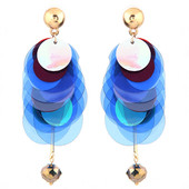 Μακριά γυναικεία σκουλαρίκια σε δύο χρώματα