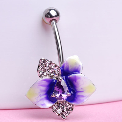 Дамска обеца за пъп в интересна форма