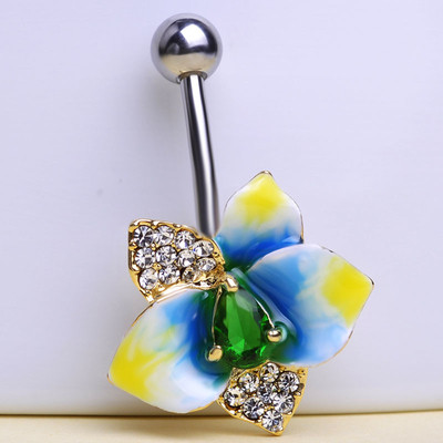 Дамска обеца за пъп в интересна форма