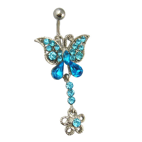 Cercel buric de dama in forma de fluture