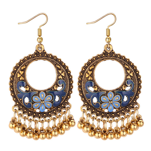 Cercei lungi de dama cu motive