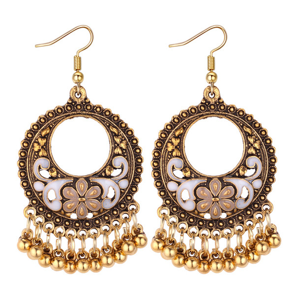 Cercei lungi de dama cu motive