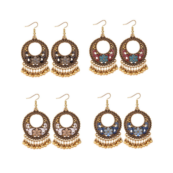 Cercei lungi de dama cu motive