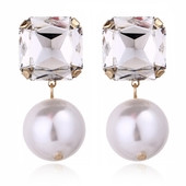 Cercei de dama cu perle si pietre in diferite culori