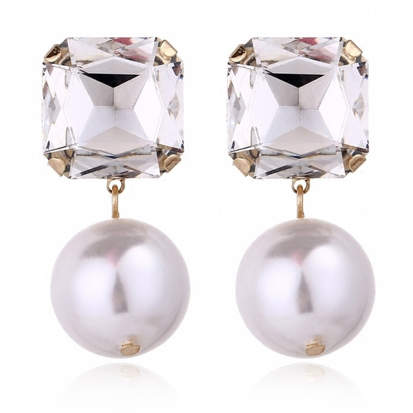 Cercei de dama cu perle si pietre in diferite culori