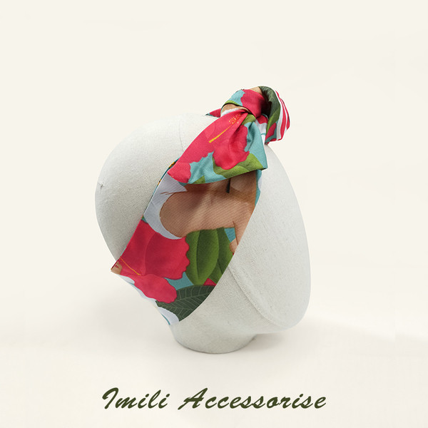 Banda de păr de damă modernă cu motive florale