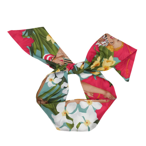 Banda de păr de damă modernă cu motive florale