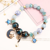 Bratara de dama cu margele si pandantive in mai multe culori