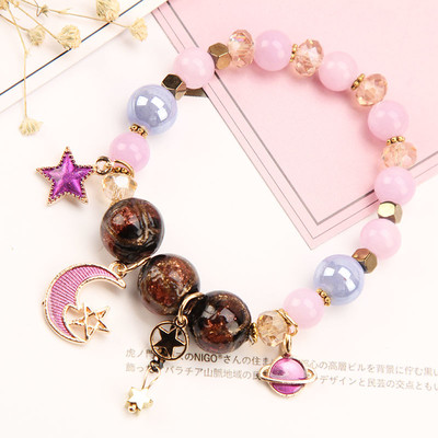 Bratara de dama cu margele si pandantive in mai multe culori