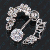 Cercel modern de dama pentru buric in 2 culori