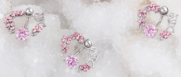 Cercel modern de dama pentru buric in 2 culori