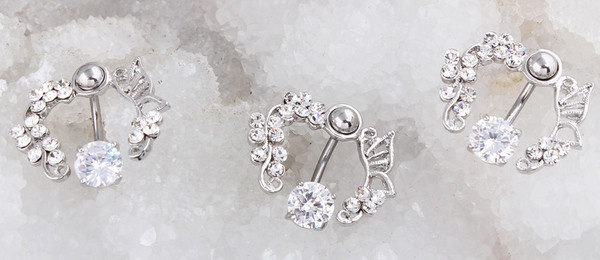 Cercel modern de dama pentru buric in 2 culori