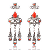 Cercei lungi de dama in trei culori