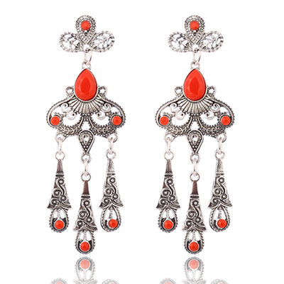 Cercei lungi de dama in trei culori