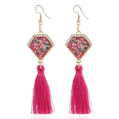 Cercei de dama cu ciucuri si pietre