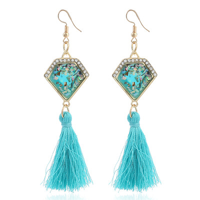 Cercei de dama cu ciucuri si pietre