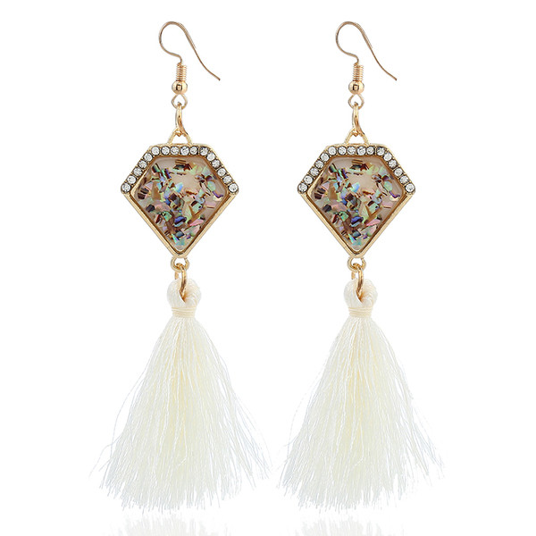 Cercei de dama cu ciucuri si pietre