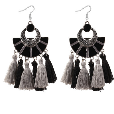 Cercei de dama in stil boem cu ciucuri