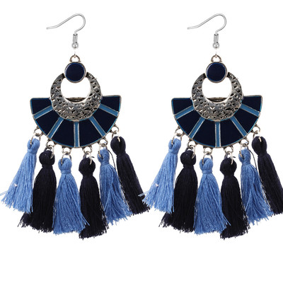 Cercei de dama in stil boem cu ciucuri