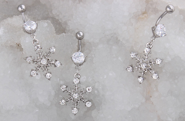 Cercel buric dama - Fulg de nea