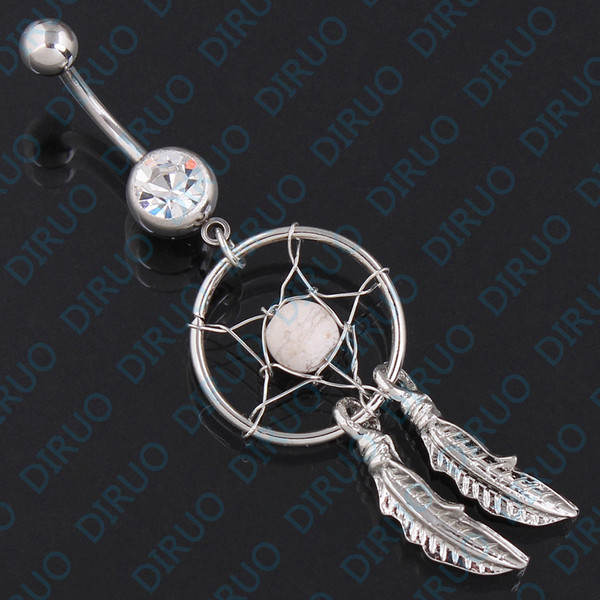 Cercel dama pentru buric diferite culori - Capcana de vis