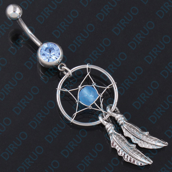 Cercel dama pentru buric diferite culori - Capcana de vis