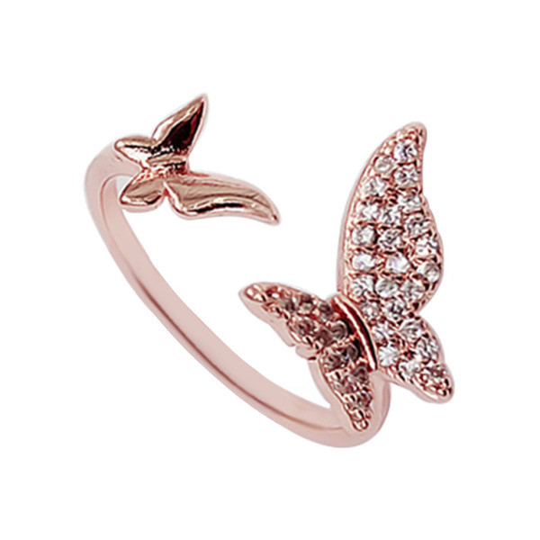Inel de dama cu pietre decorative - Fluture