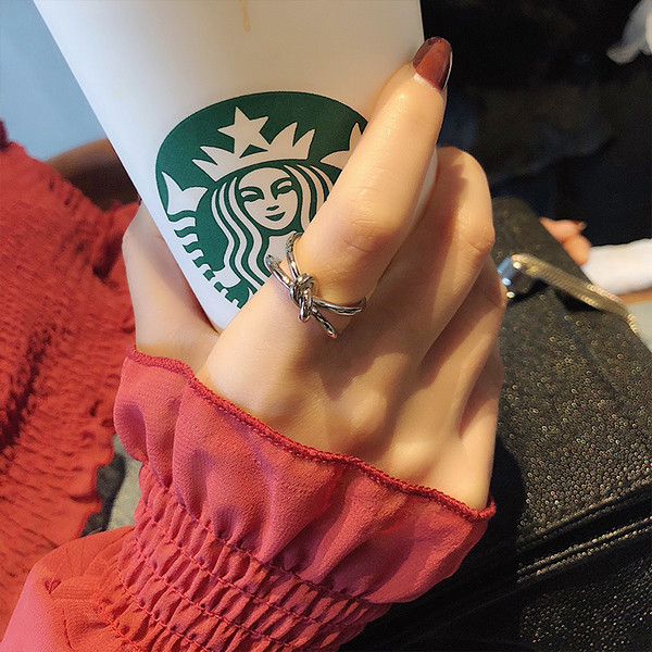 Inel elegant de dama in doua culori