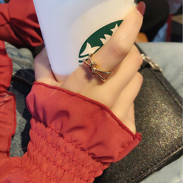 Inel elegant de dama in doua culori