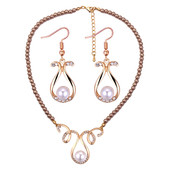 Set de dama colier si cercei cu perle