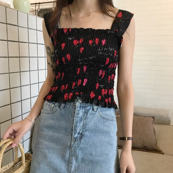 Top de damă elastic în alb și negru