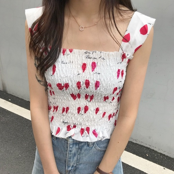 Top de damă elastic în alb și negru