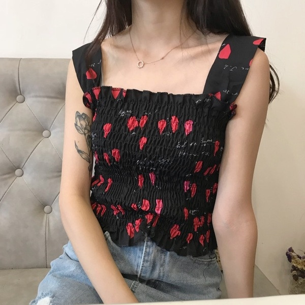 Top de damă elastic în alb și negru