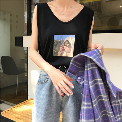 Top de damă cu imprimeu în trei culori