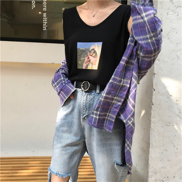 Top de damă cu imprimeu în trei culori