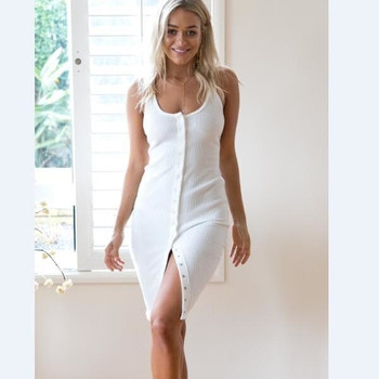 Rochie casual de dama cu nasturi in doi