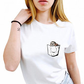 Tricou dama cu aplicatie si decolteu O - model gratuit