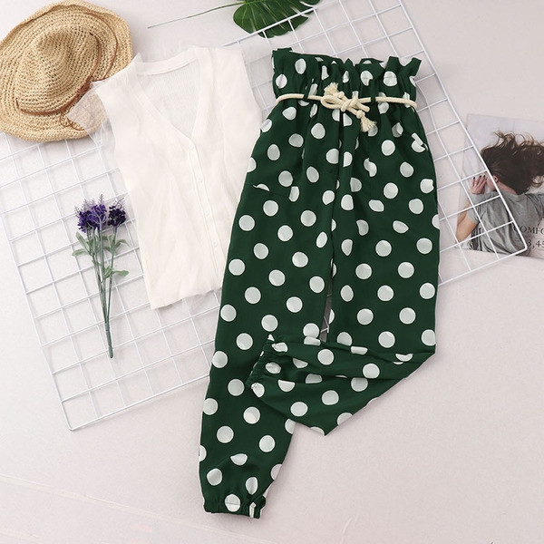 Set dama - maiou si pantaloni cu talie inalta