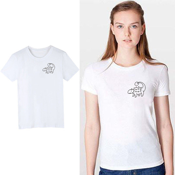 Tricou casual dama cu aplicatie - model gratuit