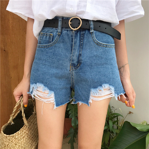 Pantaloni scurti de damă din denim în trei culori